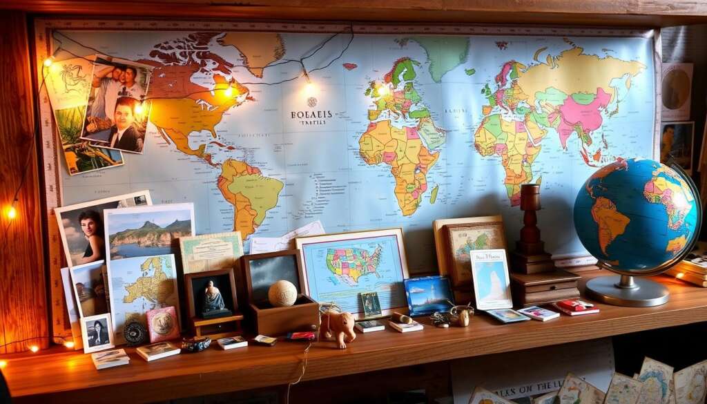 wanderlust keepsakes display